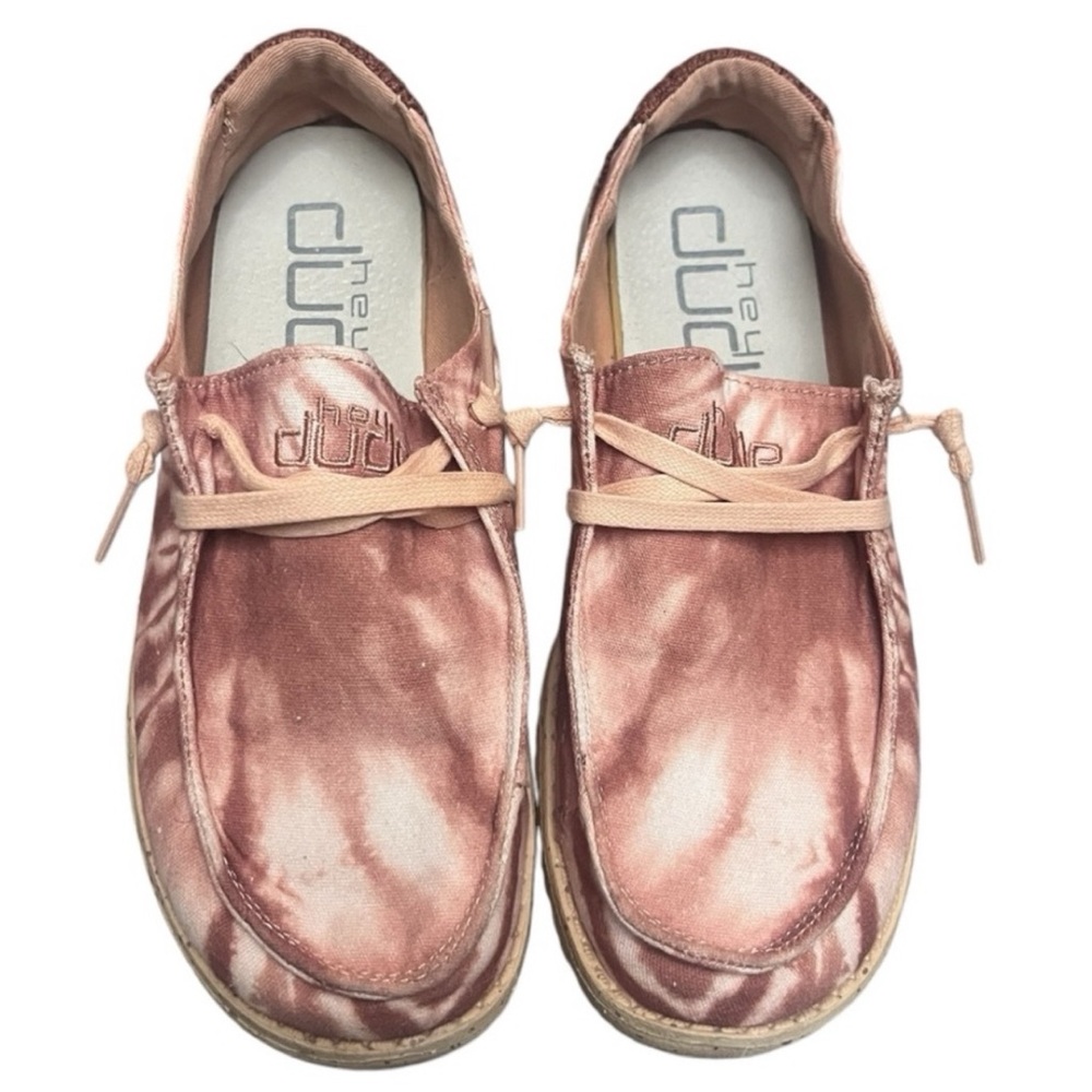Hey Dude Wendy Tie Dye Rose Women 6 Comfortable Lightweight Slip On Casual Shoes